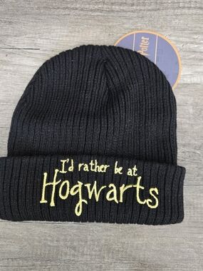 Harry Potter Wizarding World Beanie Hat Adult Fit NWT Warner Bros. Embroidered